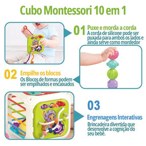 Cubo Montessori 10 atividades - YoKids™ - YoKids