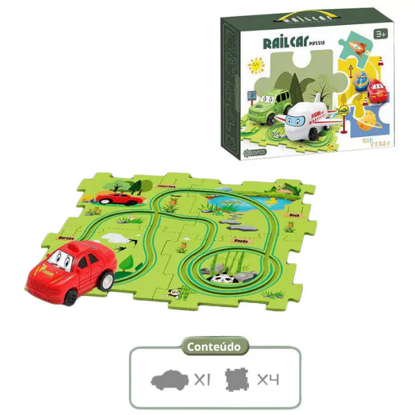 RailCar - Carrinho Elétrico com Trilha Educativa - YoKids