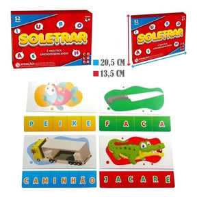 Jogo Educativo - Soletrando com 52 peças - YoKids