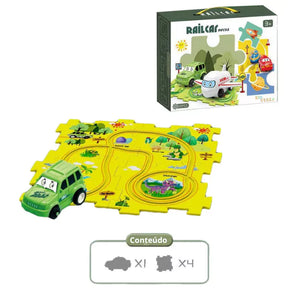 RailCar - Carrinho Elétrico com Trilha Educativa - YoKids