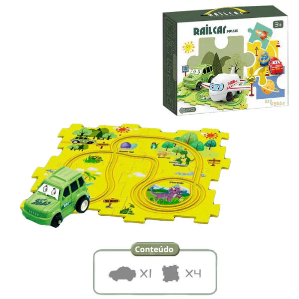 RailCar - Carrinho Elétrico com Trilha Educativa - YoKids