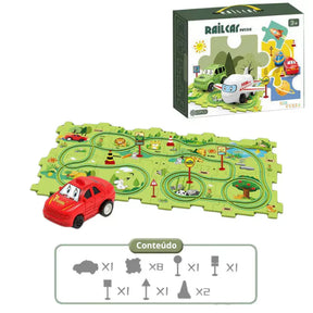 RailCar - Carrinho Elétrico com Trilha Educativa - YoKids