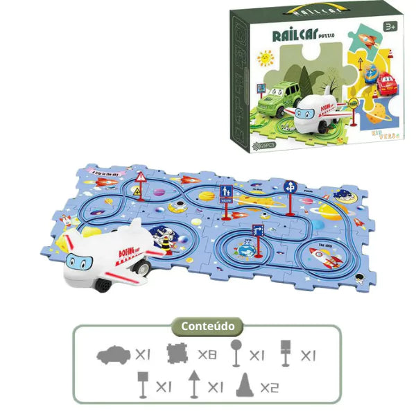 RailCar - Carrinho Elétrico com Trilha Educativa - YoKids