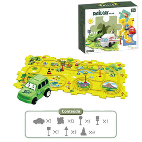 RailCar - Carrinho Elétrico com Trilha Educativa - YoKids