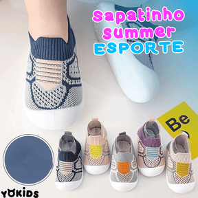 Sapatinho Meia Infantil Respirável Em Malha SUMMER SPORT- Confortável, Respirável, Antiderrapante 0-4 Anos Yokids® - YoKids