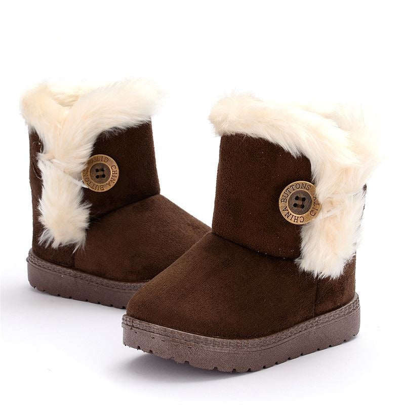 Bota Pelúcia de Inverno Infantil - Pantufinha Revestida de Lã Yokids®