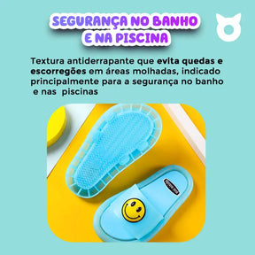 Chinelo Led Rostinho Feliz Infantil Confortável  Yokids®