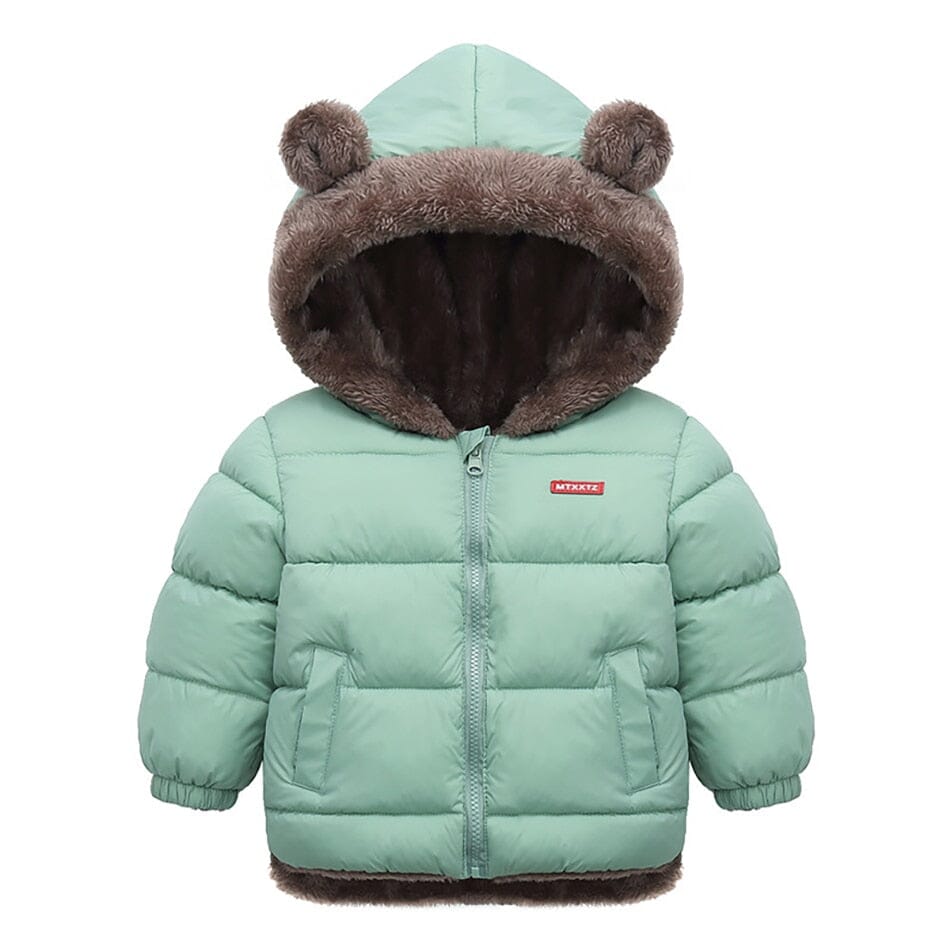 Jaqueta Puffer Infantil com Capuz de Ursinho YOKIDS® - YoKids