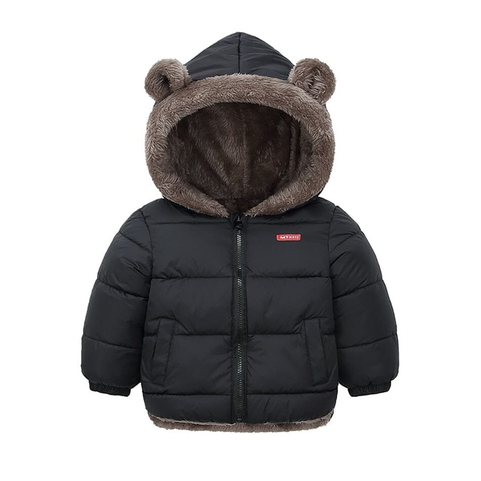 Jaqueta Puffer Infantil com Capuz de Ursinho YOKIDS® - YoKids