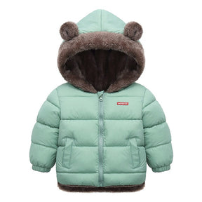 Jaqueta Puffer Infantil com Capuz de Ursinho YOKIDS® - YoKids