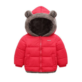 Jaqueta Puffer Infantil com Capuz de Ursinho YOKIDS® - YoKids