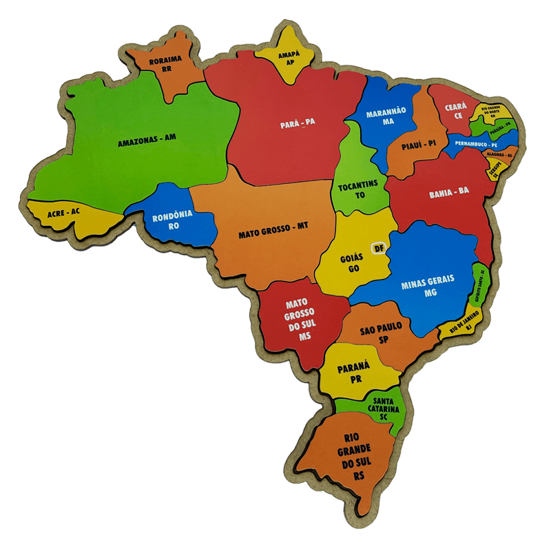 Quebra-Cabeça Mapa do Brasil - Brinquedo Educativo - YoKids