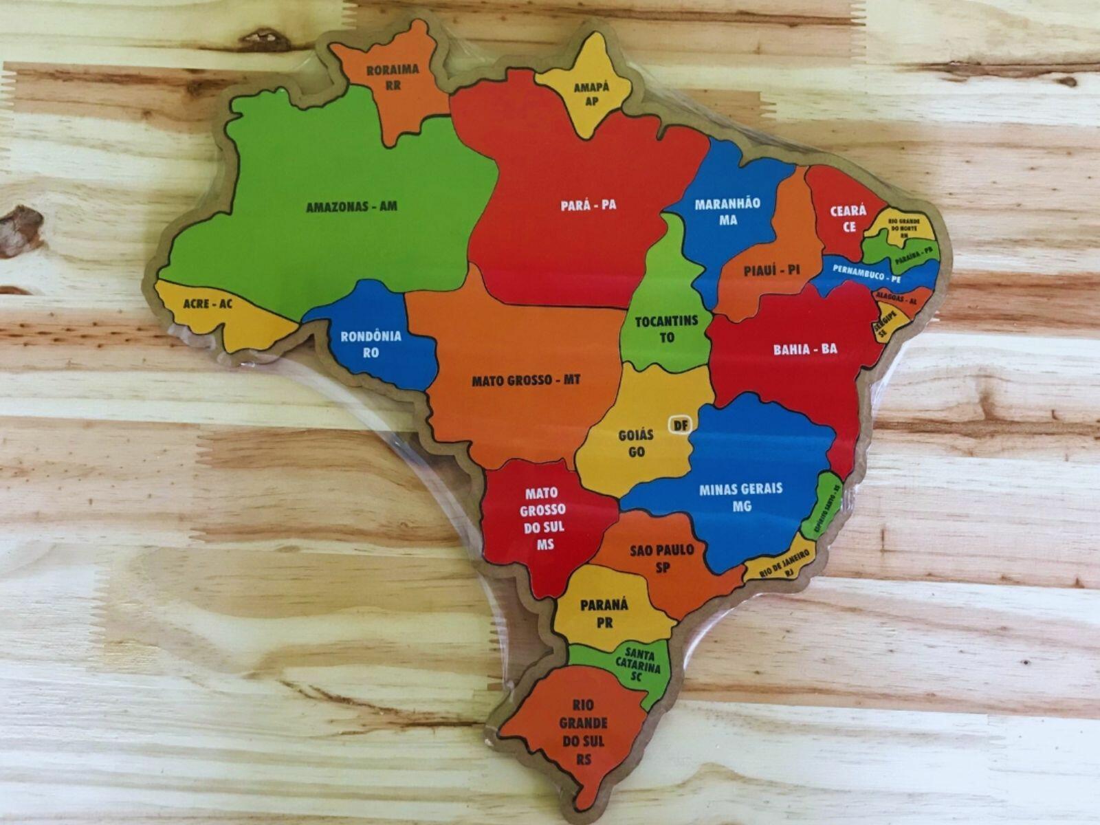 Quebra-Cabeça Mapa do Brasil - Brinquedo Educativo - YoKids